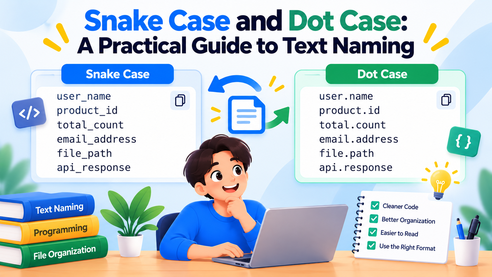 Snake Case and Dot Case: A Practical Guide to Text Naming — illustrated guide